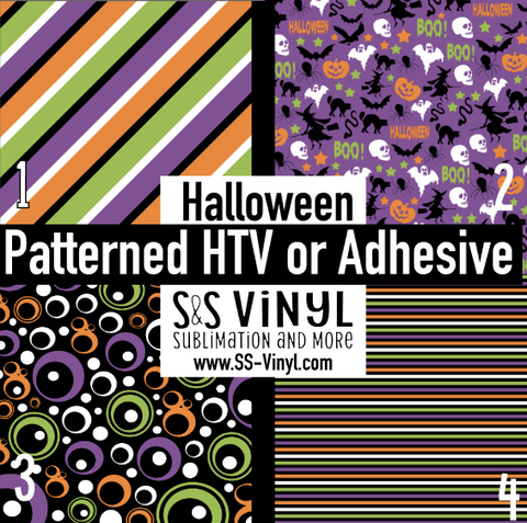 Halloween Patterned Permanent Adhesive Vinyl