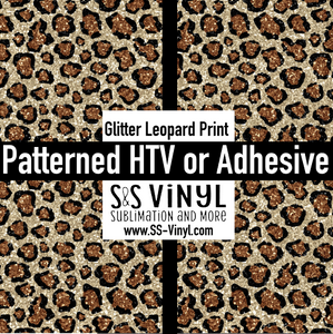 Glitter Leopard Print Pattern HTV Vinyl