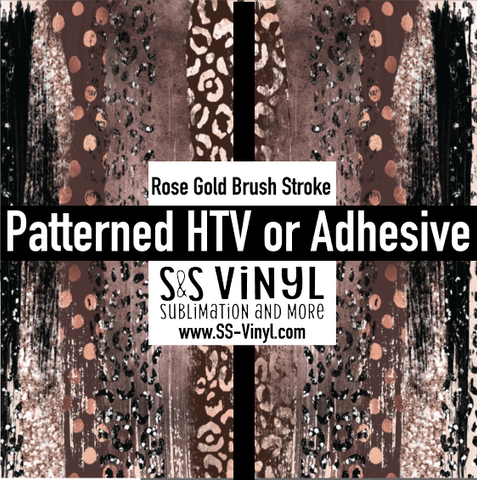 Rose Gold Brush Stroke Pattern Permanent Adhesive Vinyl
