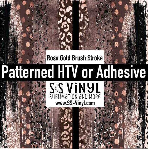 Rose Gold Brush Stroke Pattern HTV Vinyl