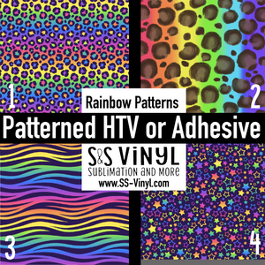 Rainbow Patterned HTV Vinyl