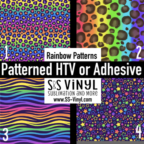 Rainbow Patterned HTV Vinyl