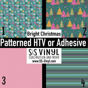 Bright Christmas Pattern Permanent Adhesive Vinyl