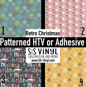 Retro Christmas Pattern HTV Vinyl