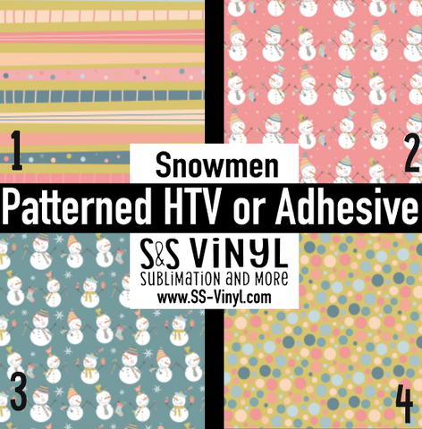 Snowmen Pattern HTV Vinyl