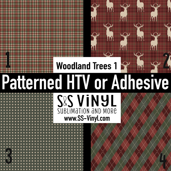 Woodland Trees Pattern HTV Vinyl