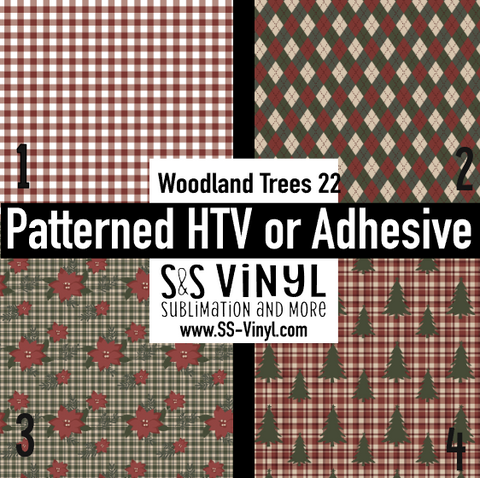 Woodland Trees 2 Pattern HTV Vinyl