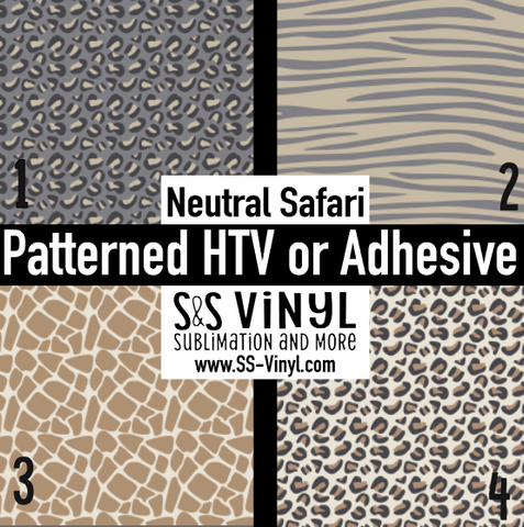 Neutral Safari Pattern HTV Vinyl