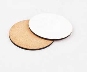 Sublimation Round Coaster with cork bottom 4 inches