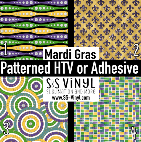 Mardi Gras Pattern HTV Vinyl