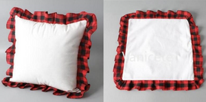 Red Buffalo Plaid Blank Sublimation Pillow Covers