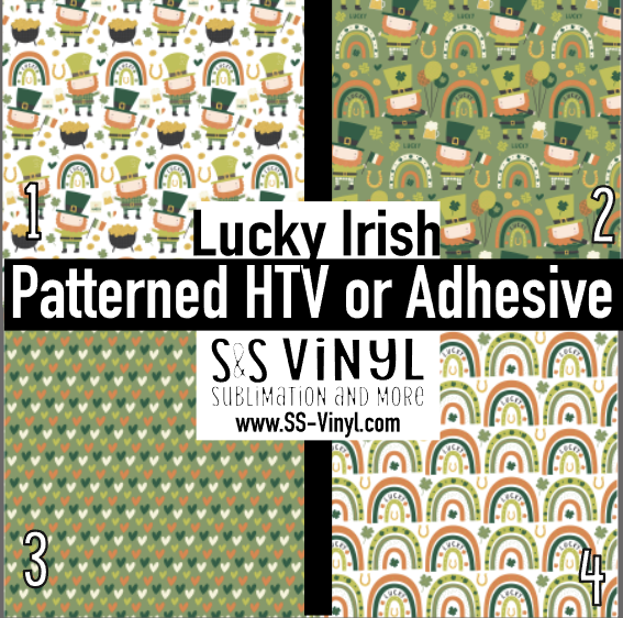 Lucky Irish Pattern Permanent Adhesive Vinyl