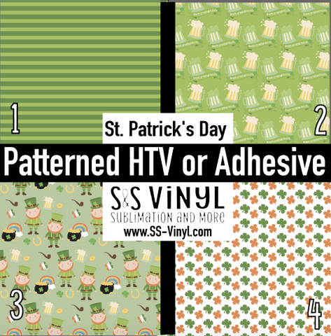 St. Patrick's Day Pattern HTV Vinyl