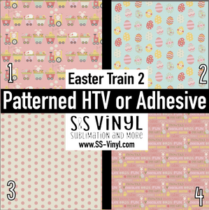 Easter Train 2 Pattern Permanent Adhesive Vinyl