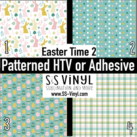 Easter Time 2 Pattern Permanent Adhesive Vinyl