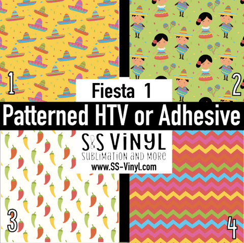 Fiesta 1 Pattern Permanent Adhesive Vinyl