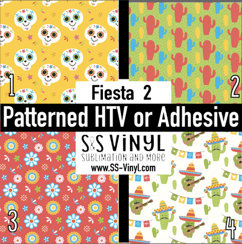 Fiesta 2 Pattern Permanent Adhesive Vinyl
