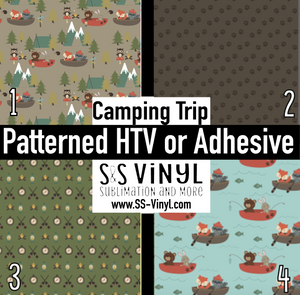 Camping Trip Pattern HTV Vinyl