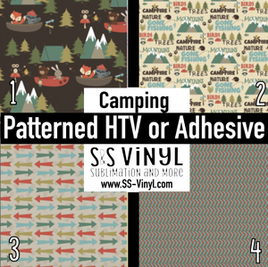 Camping Pattern Permanent Adhesive Vinyl