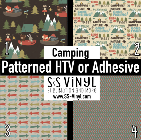 Camping Pattern HTV Vinyl