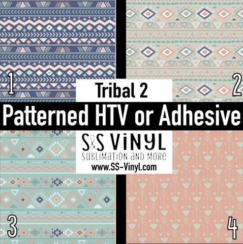 Tribal 2 Pattern Permanent Adhesive Vinyl