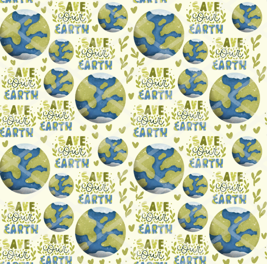 Earth Day Pattern HTV Vinyl