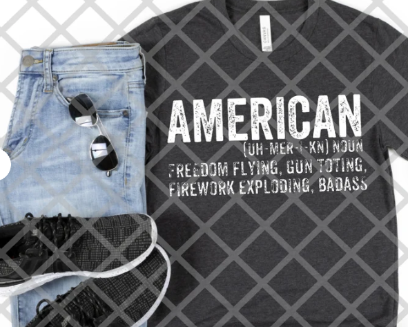 American, Freedom Flying, Gun Toting, Ready to Press Screen Print