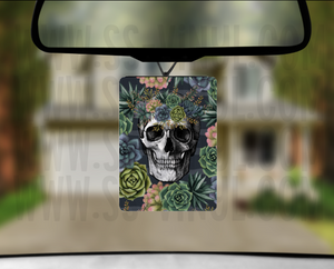 Skull and Cactus Sublimation Air Freshener Transfer (Qty. 2)