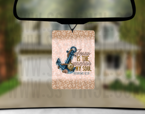 Jesus is the Anchor to my souL Sublimation Air Freshener Transfer (Qty. 2)