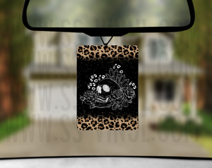 Skull with Leopard Print Sublimation Air Freshener Transfer (Qty. 2)