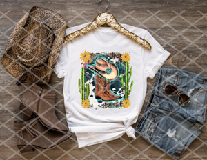 Cowboy hat and boots Sublimation Transfer