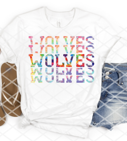Wolves Stacked Sublimation Transfer