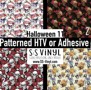 Halloween 11 Print Patterned Permanent Adhesive, HTV, or Sublimation