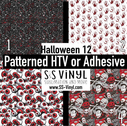 Halloween 12 Print Patterned Permanent Adhesive, HTV, or Sublimation