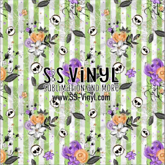 Halloween 8 Print Patterned Permanent Adhesive, HTV, or Sublimation