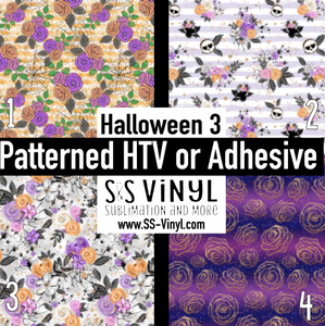 Halloween 3 Print Patterned Permanent Adhesive, HTV, or Sublimation