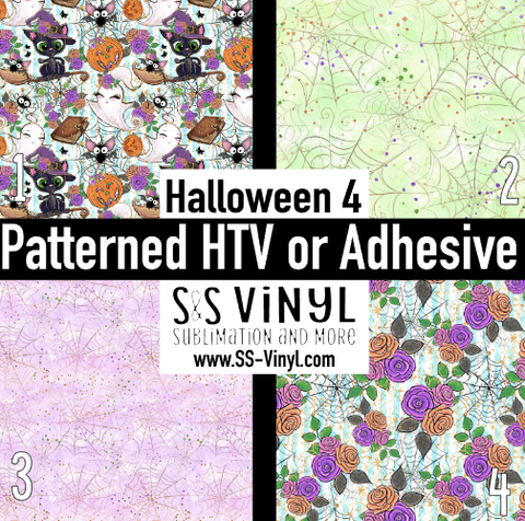 Halloween 4 Print Patterned Permanent Adhesive, HTV, or Sublimation