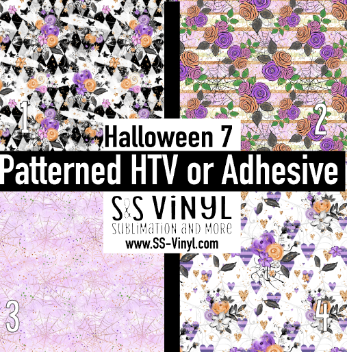 Halloween 7 Print Patterned Permanent Adhesive, HTV, or Sublimation