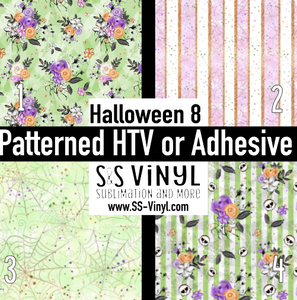 Halloween 8 Print Patterned Permanent Adhesive, HTV, or Sublimation