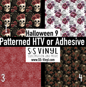 Halloween 9 Print Patterned Permanent Adhesive, HTV, or Sublimation
