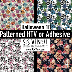 Halloween 10 Print Patterned Permanent Adhesive, HTV, or Sublimation
