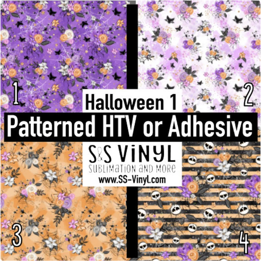 Halloween Print Patterned Permanent Adhesive, HTV, or Sublimation