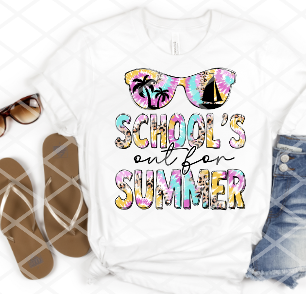 School's Out for the Summer, Sublimation Transfer, Ready to Press Transfer