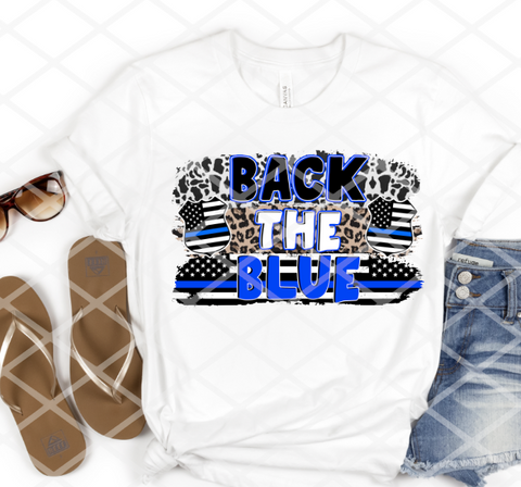 Back the Blue, Police Officer, Sublimation Transfer, Ready to Press Transfer
