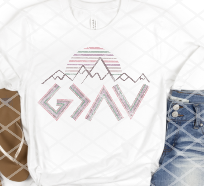 God is Greater than the highs and lows, Sublimation Transfer, Ready to Press Transfer