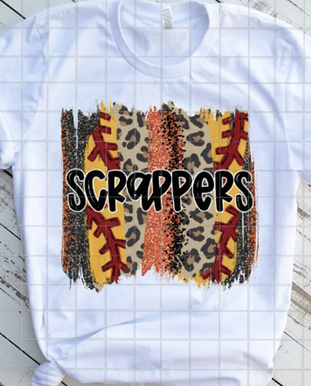 Scrappers Softball Sublimation or HTV Transfer