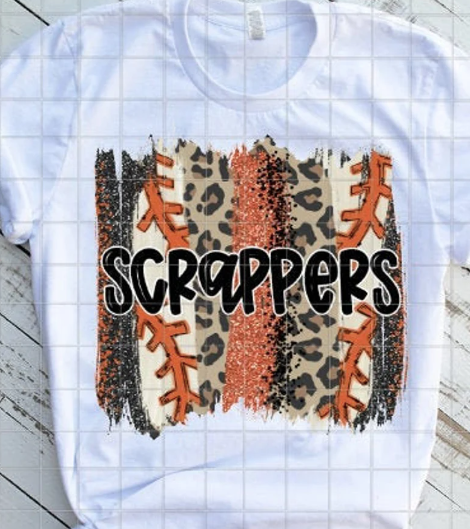 Scrappers Baseball Sublimation or HTV Transfer