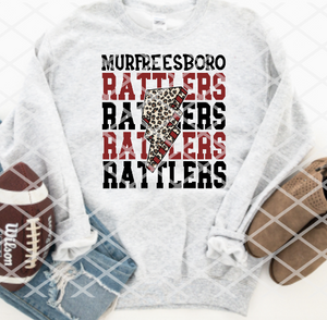 Murfreesboro Rattlers Bolt Sublimation or HTV Transfer