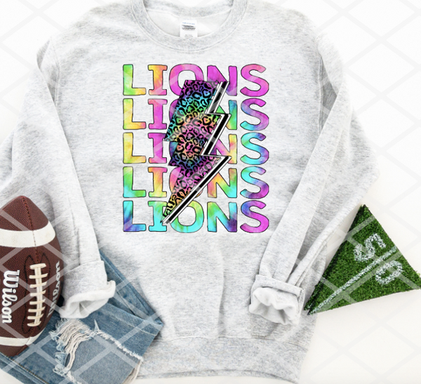 Bright Lions Bolt Sublimation or HTV Transfer