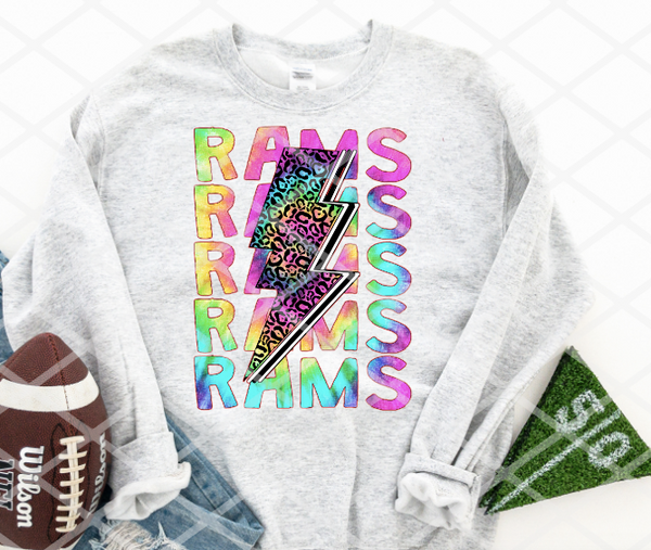 Bright Rams Sublimation or HTV Transfer